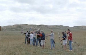 Tir au drapeau dans les dunes